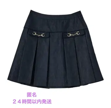 택 포함 새상품 Herlipto Pleated Mini Skirt M