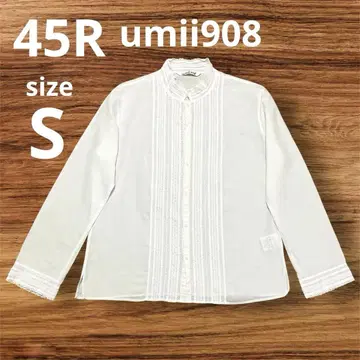 umii 908 우미큐 제로하치 45R 셔츠 손으로 짠 레이스 블라우스