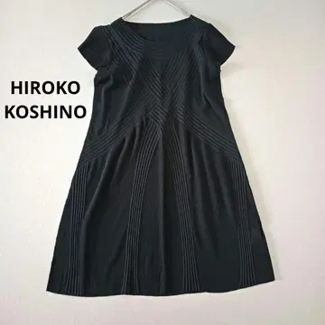 HIROKO KOSHINO 스트레치 비침 튜닉 원피스 40