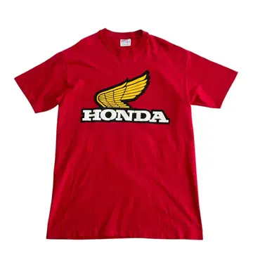 00s Hanes HONDA 로고 티셔츠 M 빨간색 윙 마크 90s