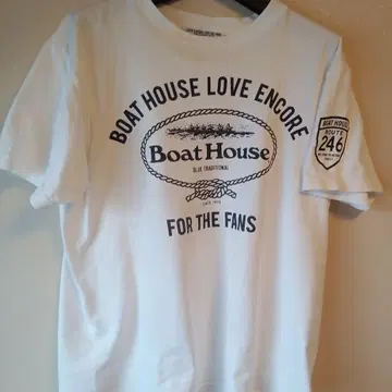 Boat House 프린트 티셔츠 화이트