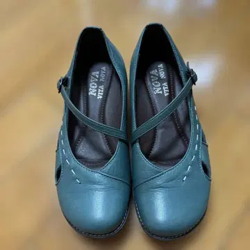 VITANOVA 스트랩 로퍼 청록색 22.5