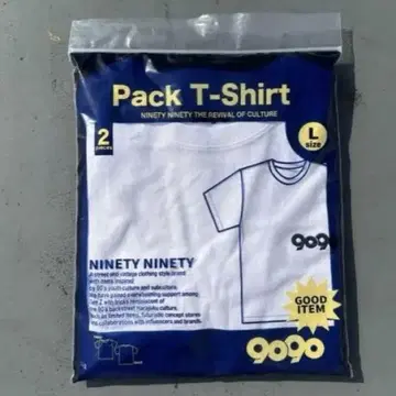 9090 Pack T-Shirt 2장 세트 L 사이즈 팩 T