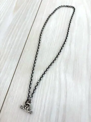 가보라토리 목걸이 스컬 T 바 실버 50cm