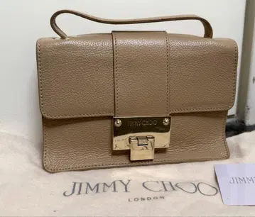 JIMMY CHOO 베이지 가죽 숄더백
