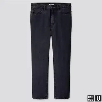 유니클로 U 19AW 스트레이트 청바지 W33 다크 그레이