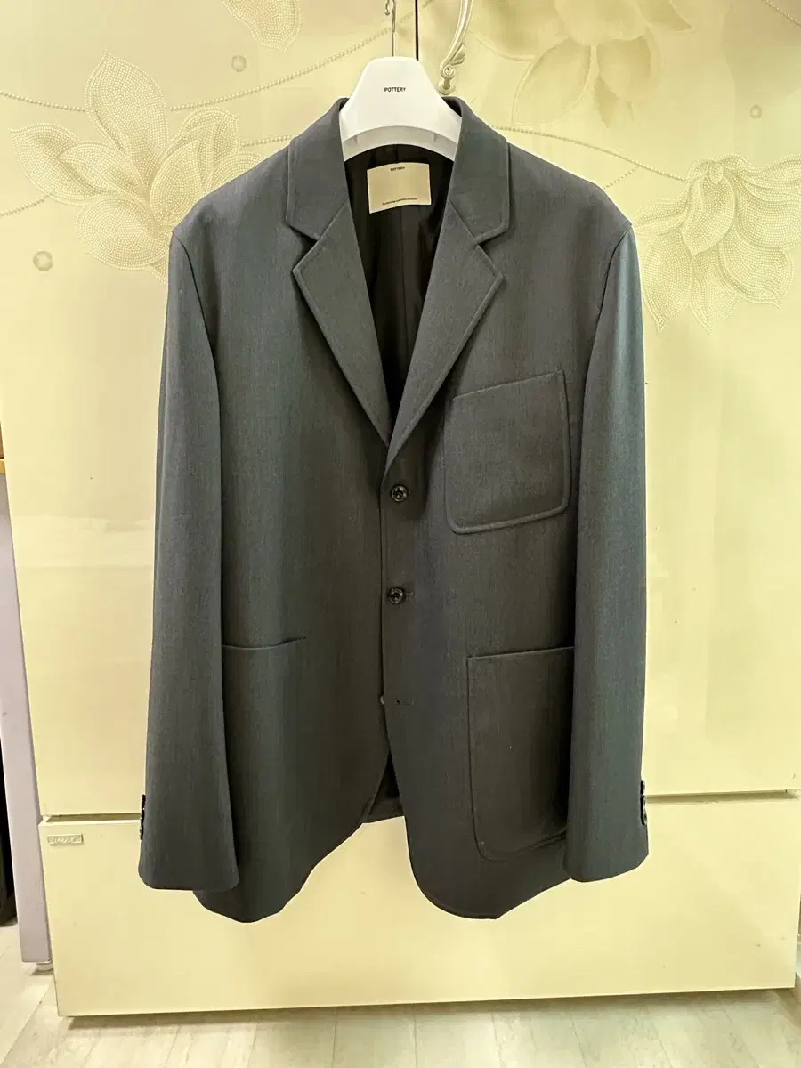 [Jacket 4, Pants 5] Pottery Fine Wool Set-up Dark Gray