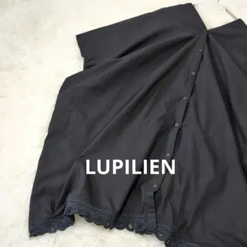 LUPILIEN 스캘럽 밑단 내추럴 계열 빅 셔츠