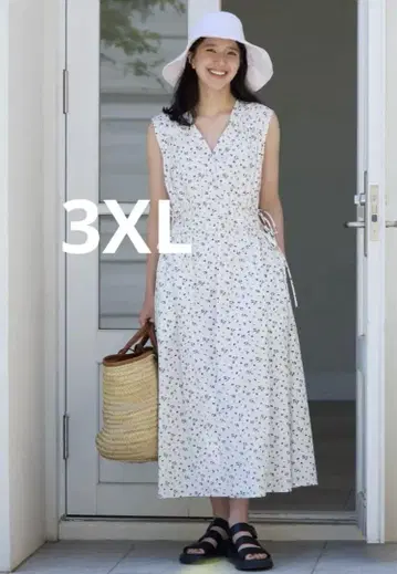 개더 원피스 슬리브리스