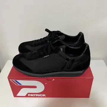 PATRICK 블랙 스웨이드 스니커즈
