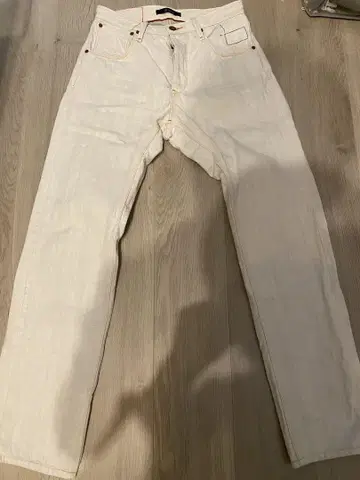Johnbull 화이트 스트레이트 데님