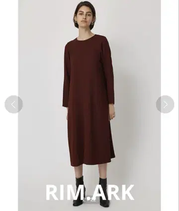림아크 브라운 롱 슬릿 원피스