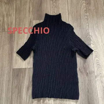 새상품 SPECCHIO 스페치오 셔틀 플리츠 보틀넥 풀오버