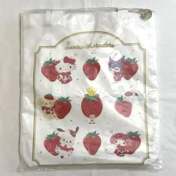 산리오 캐릭터 딸기 신문 토트백