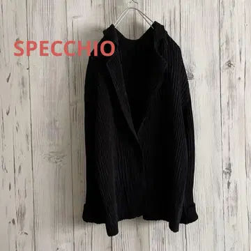 미사용 SPECCHIO 스페치오 리브 자켓 셔틀 플리츠 랜덤