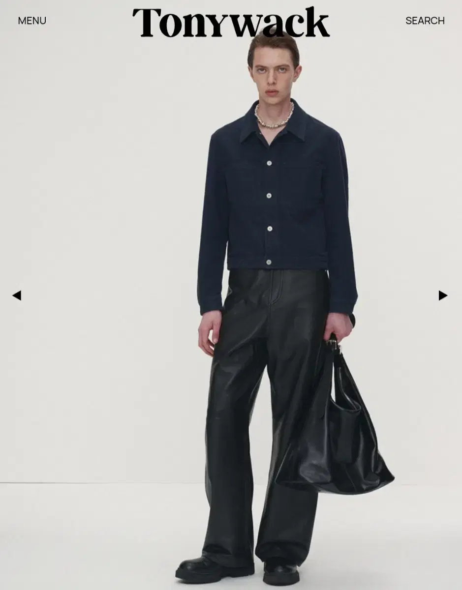 [XL] 25ss Tonywack Moleskin Cotton Trucker Jacket Navy