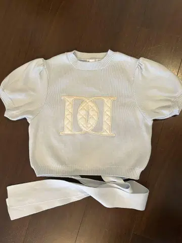 darich 완판 백 오픈 아플리케 니트 탑