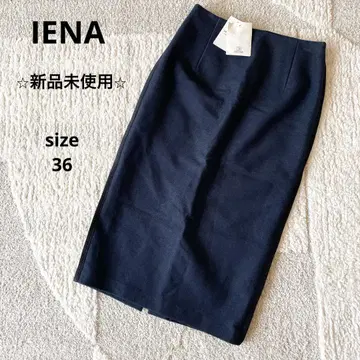 IENA 이에나 타이트 스커트 데님풍 네이비