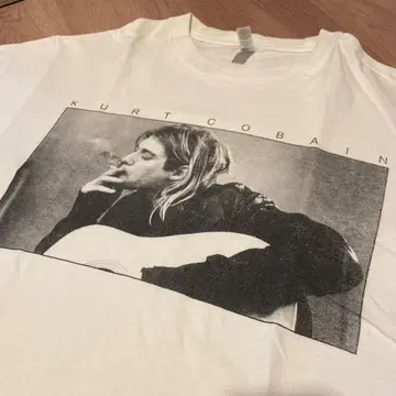 Kurt Cobain 프린트 티셔츠 화이트