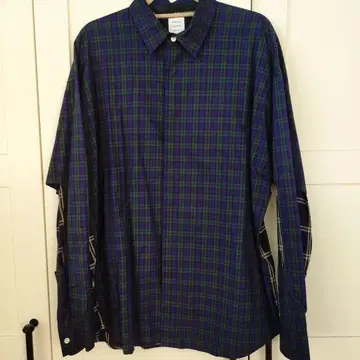 MISTER GENTLEMAN 체크 무늬 긴팔 셔츠 2XL