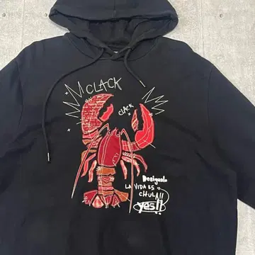 Desigual 후드티 랍스터 블랙 후디 맨투맨