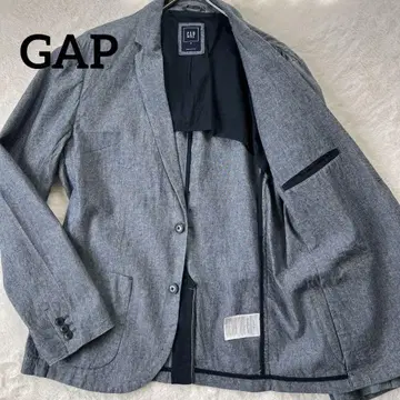 GAP 테일러드 자켓 세탁 가능 코튼 썸머 2B 그레이