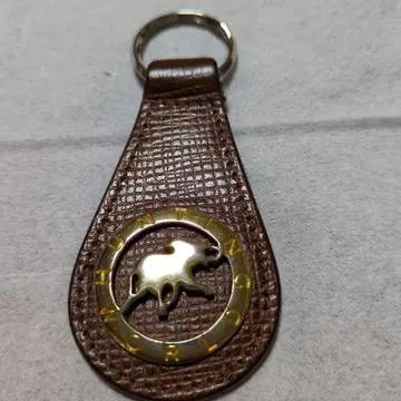 HUNTING WORLD 가죽 키링 브라운