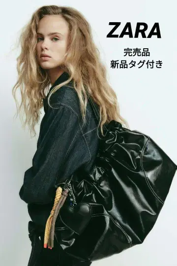ZARA 참 포함 개더 토트백 택 포함 새상품
