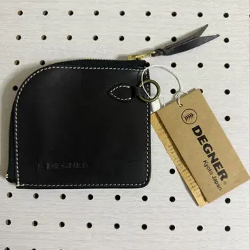 DEGNER 블랙 가죽 코인 케이스 지갑 동전 지갑