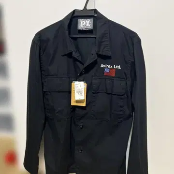 Avirex Ltd. 블랙 셔츠 S.MILITARY