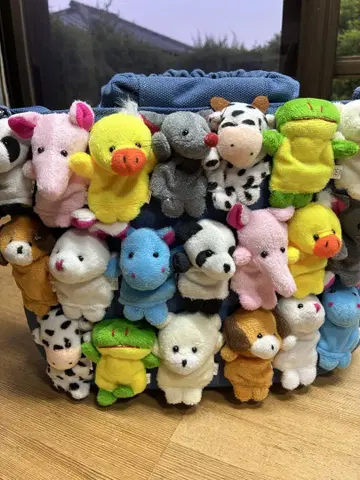 귀여워! 봉제 인형 숄더백 데님