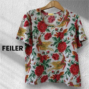 FEILER 페이러 꽃무늬 반팔 티셔츠 컷소 일본제