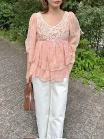 SNIDEL 스나이델 새상품 자수 튜닉 블라우스 PBEG