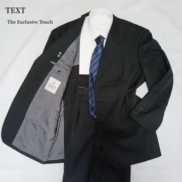 TEXT 오더 그레이 스트라이프 프리 사이즈 수트 상하의 2턱