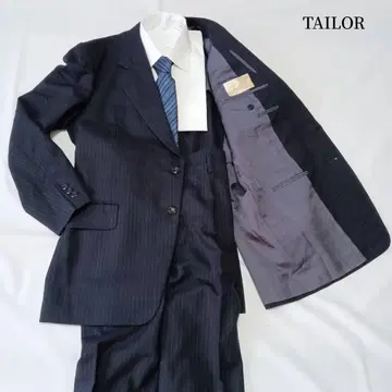tailor OSAKA 오더 네이비 스트라이프 프리 1턱