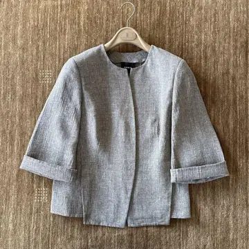 아크리스 AKRIS 그레이 노카라 자켓