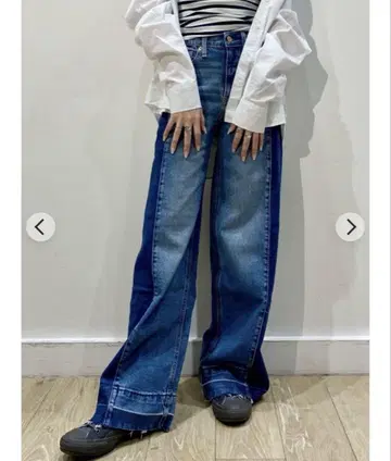 GAP 사이드 라인 와이드 데님