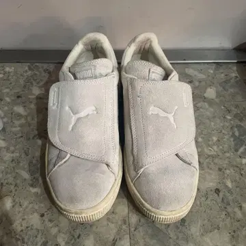 Puma 스웨이드 슬립온 스니커즈 라이트 그레이 SUEDE WRAP