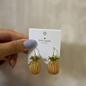 새상품 kate spade 파인애플 귀찌 골드