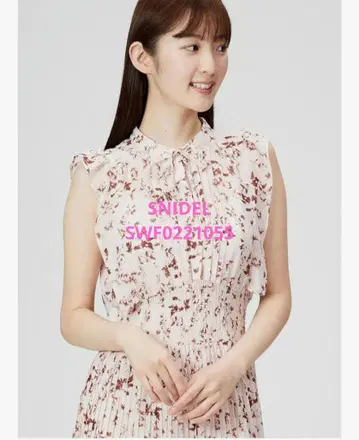 SNIDEL 프린트 플리츠 원피스