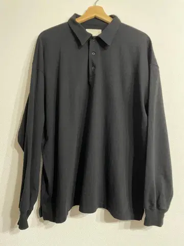 YOKO SAKAMOTO 23AW L/S POLO BLACK M 사이즈