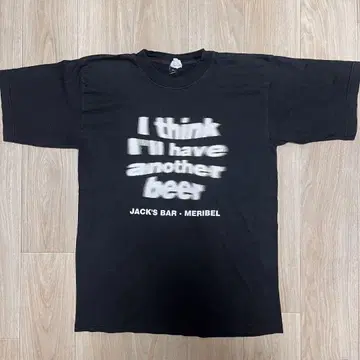 90s 빈티지 티셔츠 모자이크 문자 have another beer