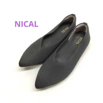 NICAL 세탁 가능한 V 컷 펌프스 니트 24.5cm 7707