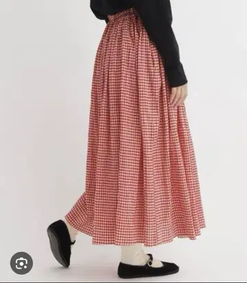 뷔르데사봉 치지미 깅엄 스커트