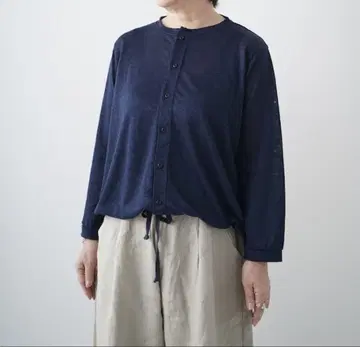 grin 그린 가디건 린넨 네이비