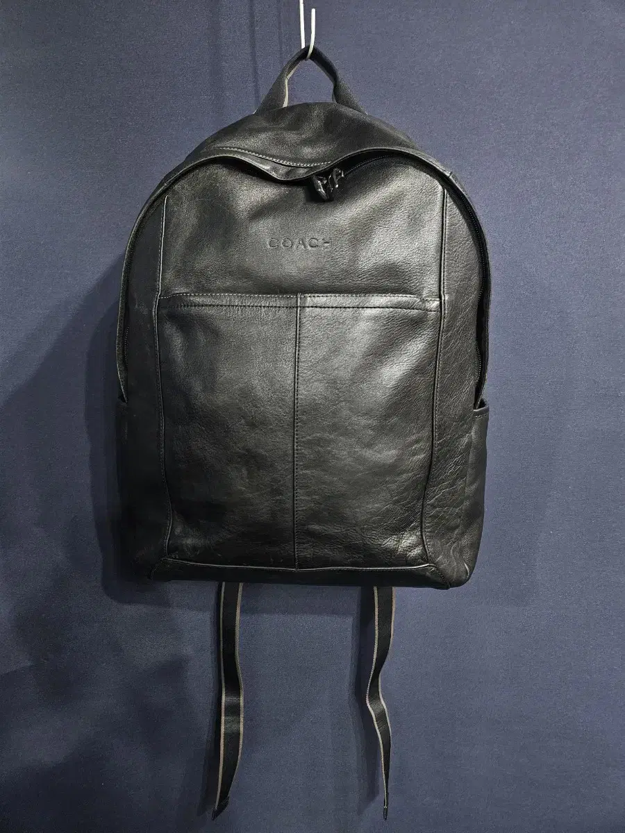 코치 블랙컬러 남성용 가죽 백팩