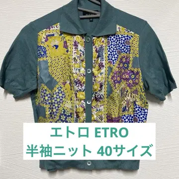 에트로 ETRO 반팔 니트 40 사이즈 스카이블루