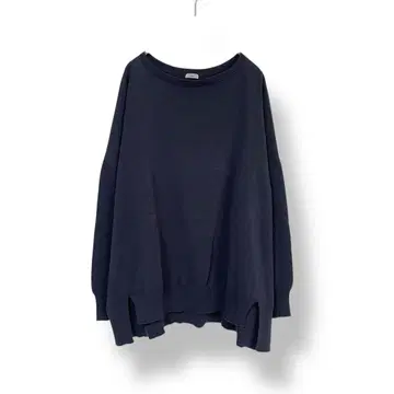 IENA 이에나 밑단 슬릿 루즈핏 니트 네이비 보트넥 네이비 컬러 일본제