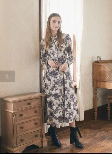 MaisondeFLEUR 아린 콜라보 앤티크풍 로즈 원피스
