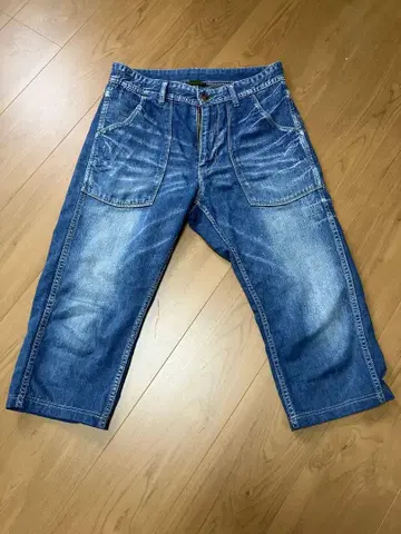 Go hemp 크롭 팬츠 데님 블루